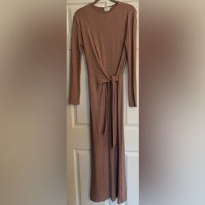 ASOS DESIGN mauve maxi sweater dress